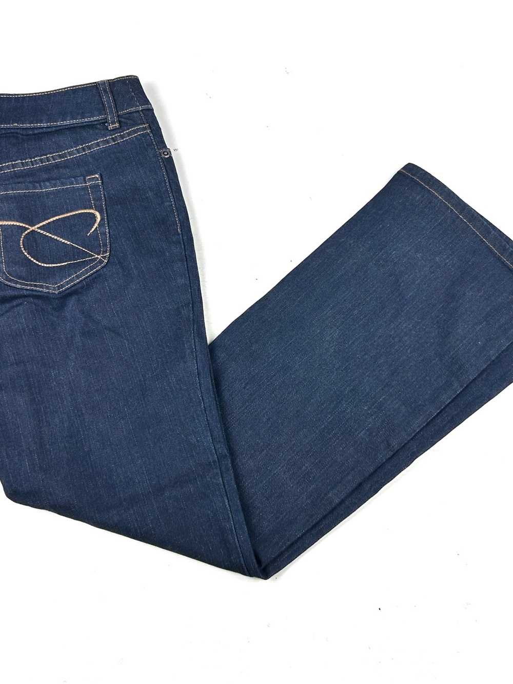 NEW Chicos Platinum Bootcut Womens Short Jeans Size 0 USA Sz 4 Short Nwt Dark